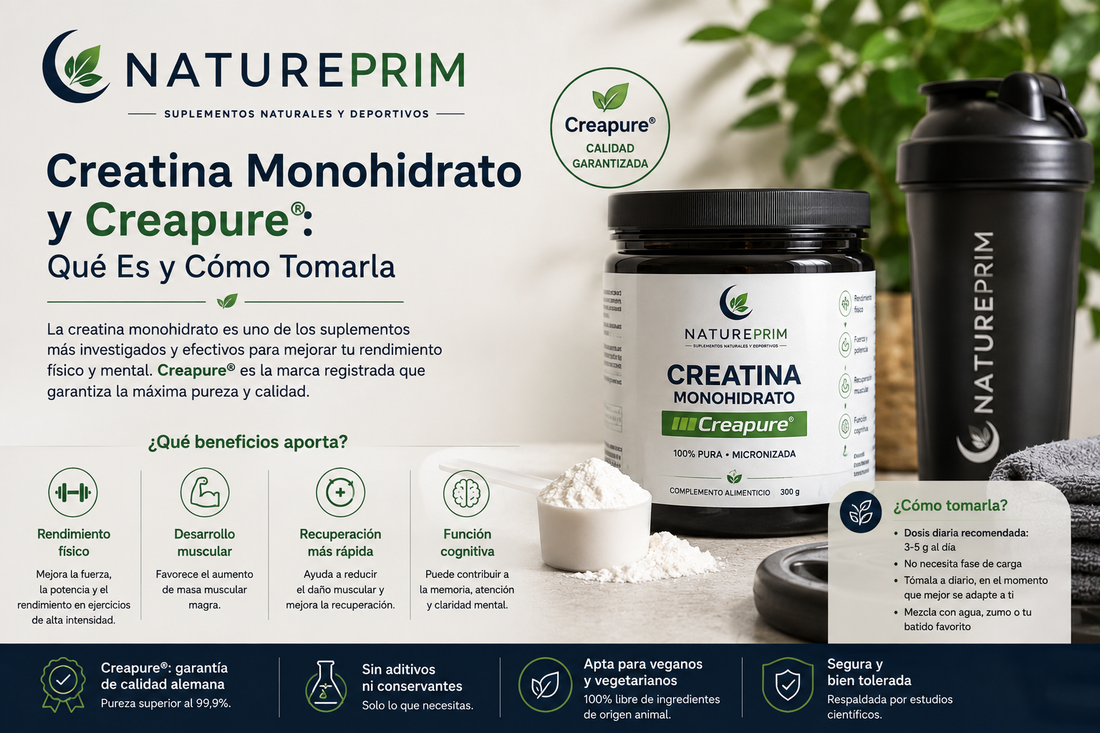 Creatina Monohidrato y Creapure®: Qué Es y Cómo Tomarla