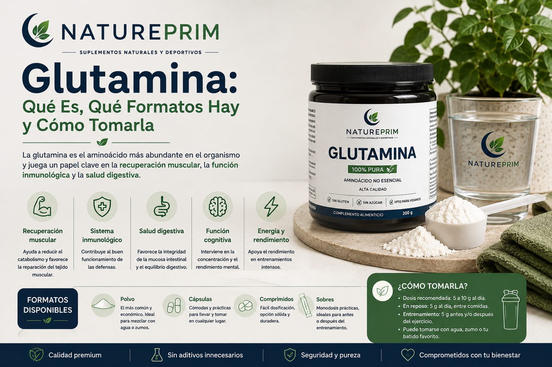 Glutamina: Qué Es, Qué Formatos Hay y Cómo Tomarla