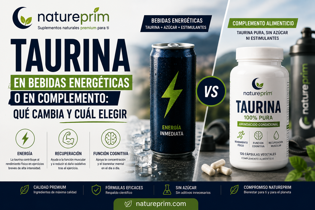 Taurina en Bebidas Energéticas o en Complemento: Qué Cambia y Cuál Elegir