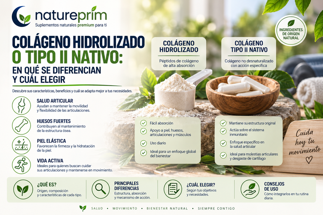 Colágeno Hidrolizado o Tipo II Nativo: En Qué Se Diferencian y Cuál Elegir