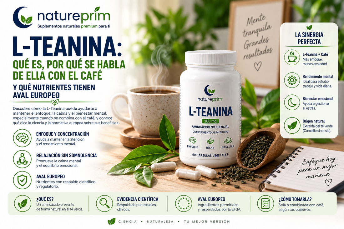 L-Teanina: Qué Es, Por Qué Se Habla de Ella con el Café y Qué Nutrientes Tienen Aval Europeo