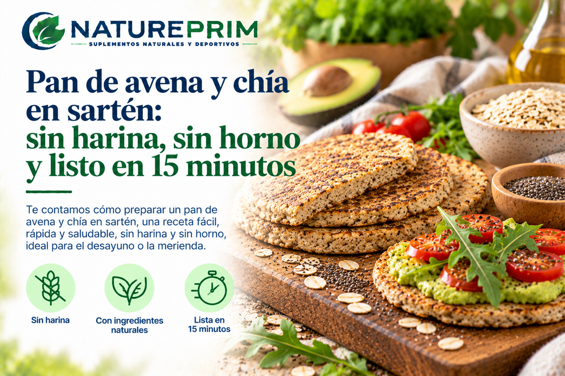 Pan de avena y chía en sartén: sin harina, sin horno y listo en 15 minutos