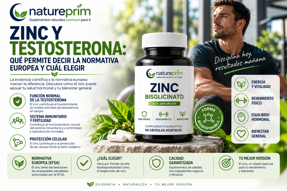Zinc y Testosterona: Qué Permite Decir la Normativa Europea y Cuál Elegir