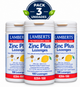 Pack 3 Zinc Plus Lamberts | Zinc, Vitamina C, Propóleo y Miel | Masticable Sabor Miel y Limón | 100 Comprimidos