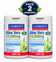 Pack 2 Aloe Vera 10.000mg Lamberts | Extracto 200:1 del Gel Interior | Vegano | 120 Comprimidos
