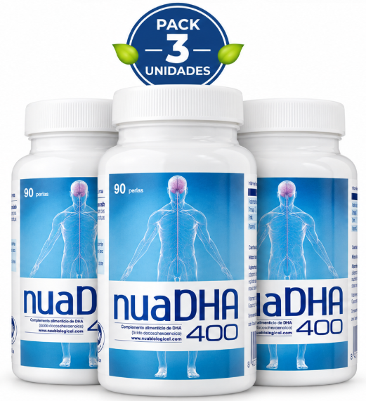 Pack 3 Nua DHA 400 mg IFOS 5★ | Cerebro y Visión | 90 Perlas