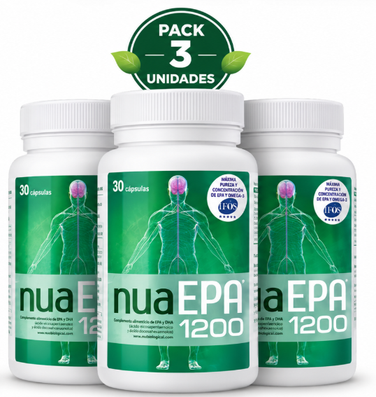 Pack 3 Nua EPA 1200 mg IFOS 5★ | Cardiovascular | 30 Perlas