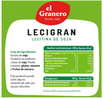 Pack 2 Lecigran Lecitina de Soja No GMO El Granero Integral | En Gránulos | 500 g