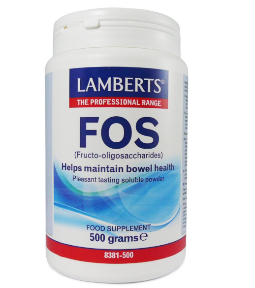 FOS Fructooligosacáridos Lamberts | Prebiótico | 500g Polvo