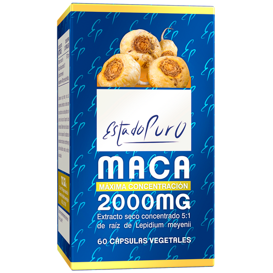 Maca Andina EstadoPuro 2000 mg extracto seco 5:1 energía vitalidad 60 cápsulas vegetales - suplemento España