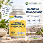 Big Bisglycinate Magnesio Solaray | 262,5mg (70% VRN) con BioPerine® | Vegano | 240 Cápsulas