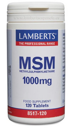 MSM 1000mg Lamberts | Metilsulfonilmetano de Origen Vegetal | Vegano | 120 Comprimidos