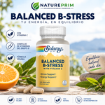 Nutritionally Balanced B-Stress Solaray | Complejo B Completo + 300mg Vitamina C | 100 Cápsulas