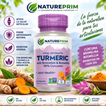 Advanced Turmeric (Bromelain & Boswellia) Solaray | Cúrcuma 95% Curcumina | Vegano | 60 Cápsulas