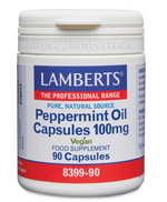 Pack 2 Aceite de Menta 100 mg Lamberts | Aceite Natural de Menta Piperita | Vegano | 90 Cápsulas