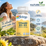 Vitamina D3 + K2 4000 UI Solaray | 60 VegCaps