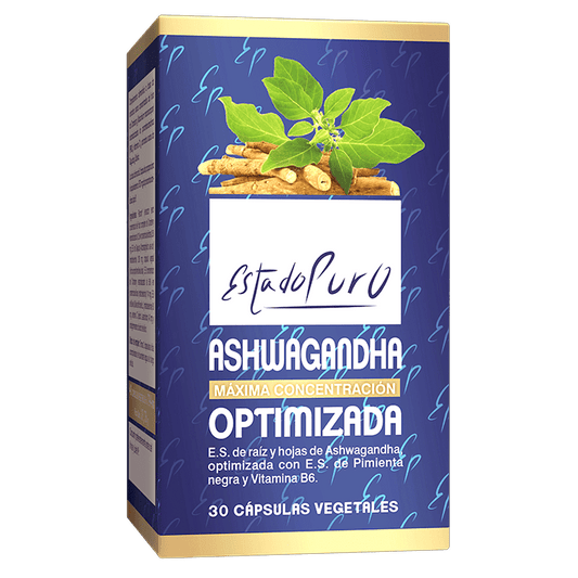 Ashwagandha Optimizada EstadoPuro estrés energía vitamina B6 Tongil 30 cápsulas - suplemento España