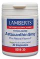Astaxantina 8 mg de Origen Natural + Vitamina E Lamberts | Vegano | 30 Cápsulas