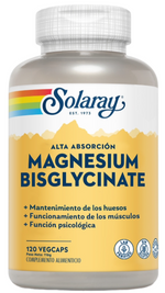 Magnesio Bisglicinato Solaray 262,5 mg con BioPerine, bote de 120 cápsulas vegetales
