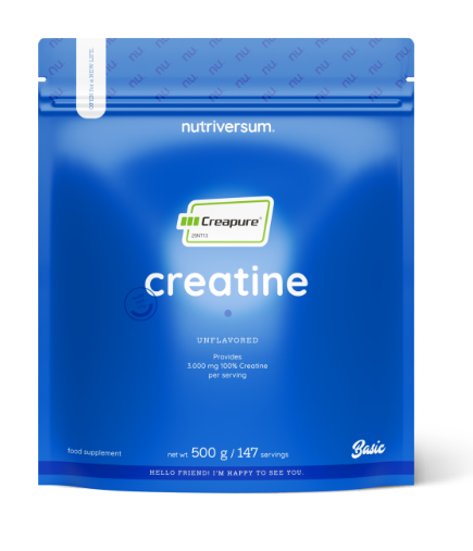 Basic Creapure Creatine Nutriversum | 100% Pureza Certificada | Vegana | 500g