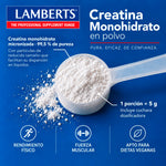 Monohidrato de Creatina en Polvo Lamberts | 100% Pura | 250g