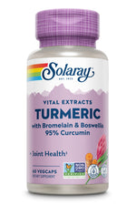 Advanced Turmeric (Bromelain & Boswellia) Solaray | Cúrcuma 95% Curcumina | Vegano | 60 Cápsulas