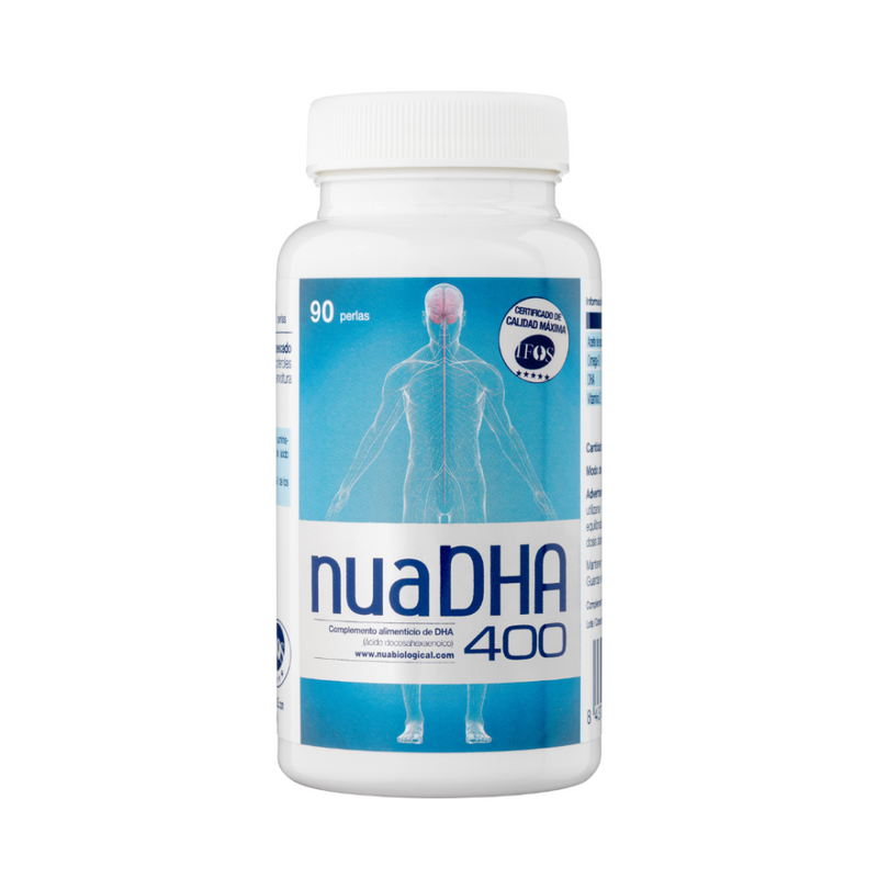 NuaDHA 400 mg IFOS 5 estrellas cerebro visión concentración 90 perlas Nua Biological - suplemento España
