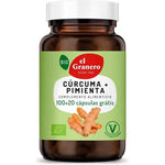 Cúrcuma y Pimienta BIO El Granero Integral cápsulas 100+20 gratis - suplemento España