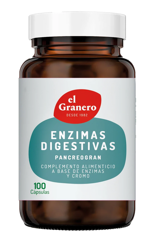 Enzimas Digestivas Pancreogran Complex El Granero Integral 100 cápsulas 585mg - suplemento España