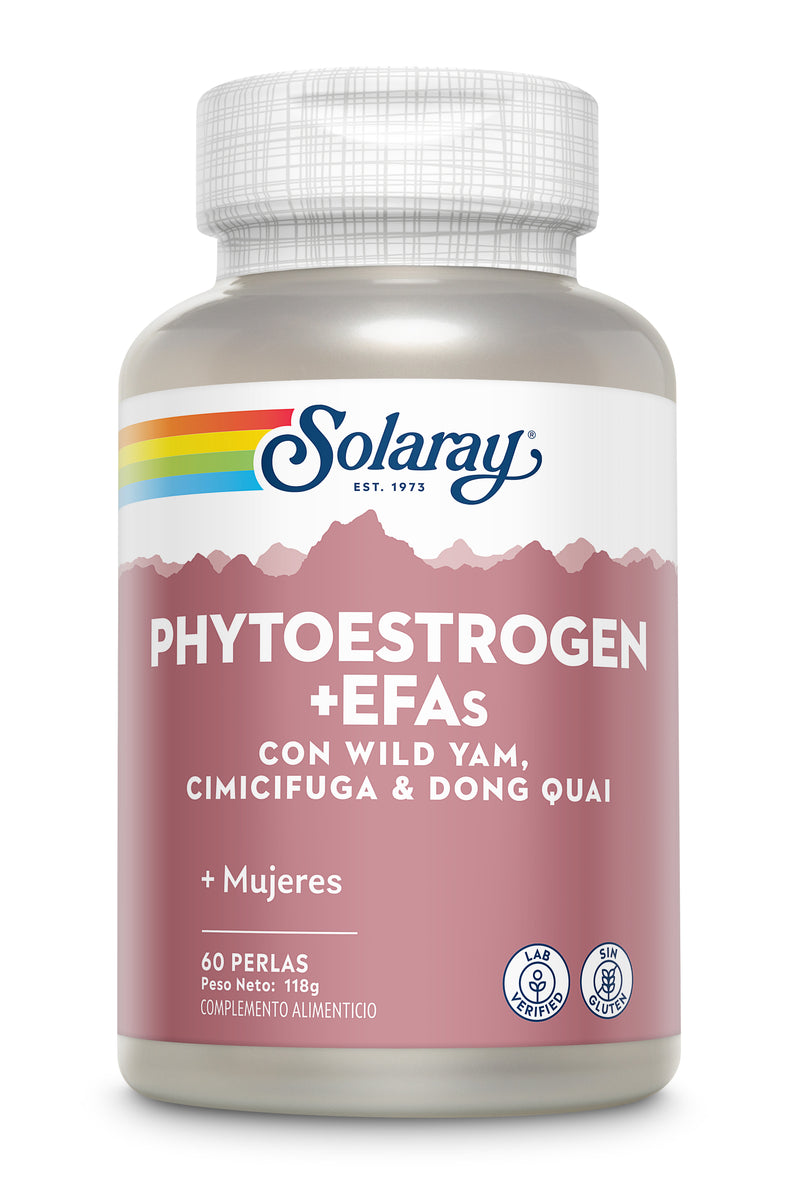 Plus Phytoestrogen Solaray | Borraja, Onagra, Lino y Soja | 60 Perlas