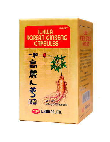 Ginseng Coreano IL HWA Tongil raíz energía y vitalidad 100 cápsulas - suplemento España