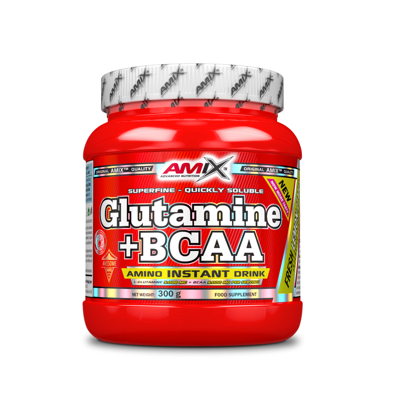 Glutamina + BCAA Amix recuperación muscular 300 g - Natureprim