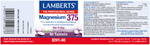 Magnesio 375mg Lamberts | Fórmula Una al Día | 100% VRN | Vegano | 60 Comprimidos