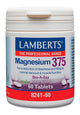 Magnesio 375mg Lamberts | Fórmula Una al Día | 100% VRN | Vegano | 60 Comprimidos