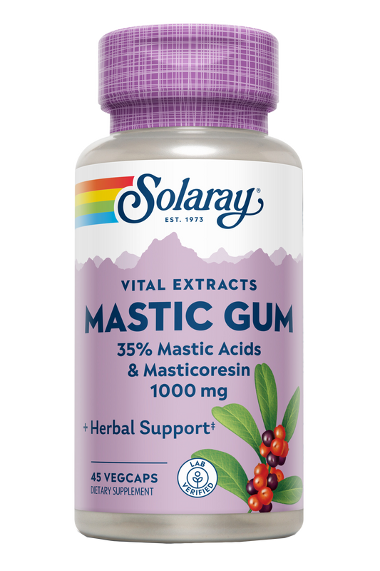 Mastic Gum 500 mg Solaray | Extracto de Lentisco | 45 Cápsulas