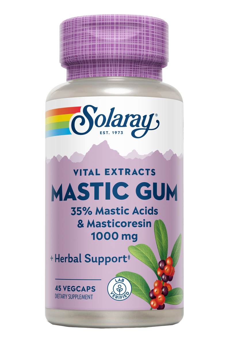 Mastic Gum 500 mg Solaray | Extracto de Lentisco | 45 Cápsulas