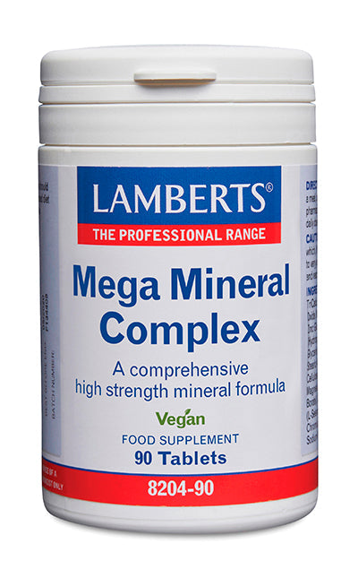 Mega Mineral Complex Lamberts fórmula mineral completa vegano 90 comprimidos - suplemento España