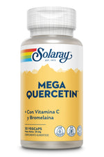 Mega Quercetin 600mg Solaray | Quercetina + Vitamina C + Bromelina | Vegano | 60 Cápsulas