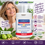 Meno Pause Complex Lamberts | Lúpulo (Lifenol®), Isoflavonas de Soja y Salvia | Vegano | 30 Comprimidos
