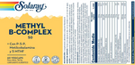 Methyl B-Complex 50 Solaray | Vitaminas B en Formas Coenzimadas | Vegano | 60 Cápsulas