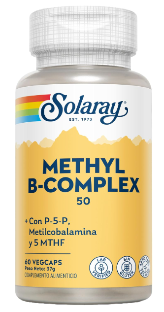 Methyl B-Complex 50 Solaray | Vitaminas B en Formas Coenzimadas | Vegano | 60 Cápsulas