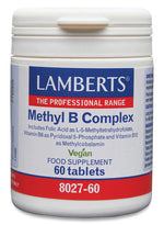 Methyl B Complex Lamberts formas activas metiladas vitaminas grupo B vegano 60 comprimidos - suplemento España