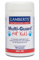 Multi-Guard for Kids Lamberts | Multivitamínico Masticable para Niños de 4 a 14 Años | Frutos del Bosque | 100 Comprimidos