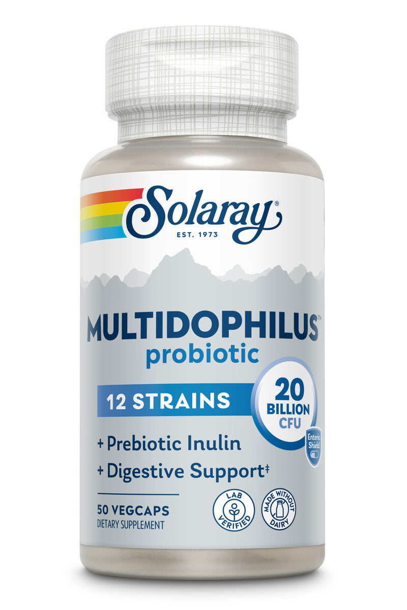 Multidophilus 12 Solaray | Probótico 12 Cepas 20.000 Millones UFC | 50 Cápsulas