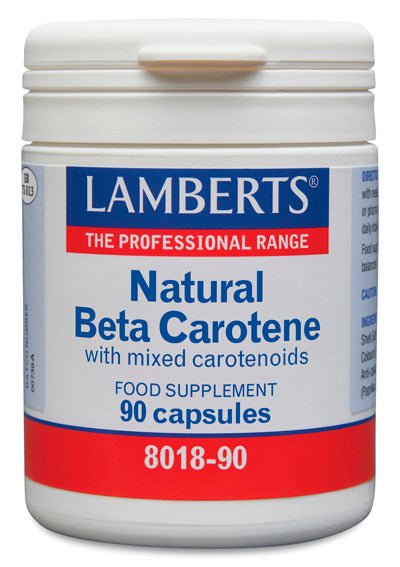 Natural Beta Carotene 15mg Lamberts | Con Carotenoides Mixtos | 90 Cápsulas - Natureprim