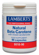 Betacaroteno Natural 15 mg Lamberts | Con Carotenoides Mixtos | 90 Cápsulas