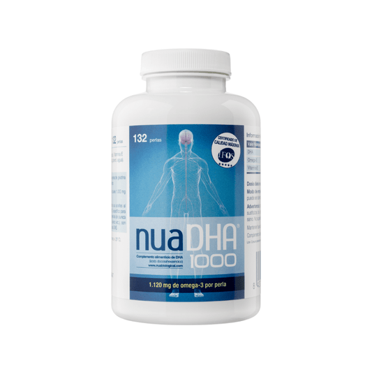 NuaDHA 1000 mg IFOS 5 estrellas DHA cerebro visión 132 perlas Nua Biological - suplemento España