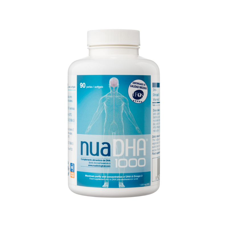 NuaDHA 1000 mg IFOS 5 estrellas cerebro visión memoria 90 perlas Nua Biological - suplemento España