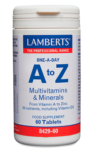 A to Z Multivitaminas Minerales Lamberts 23 nutrientes D3 one-a-day 60 comprimidos - suplemento España