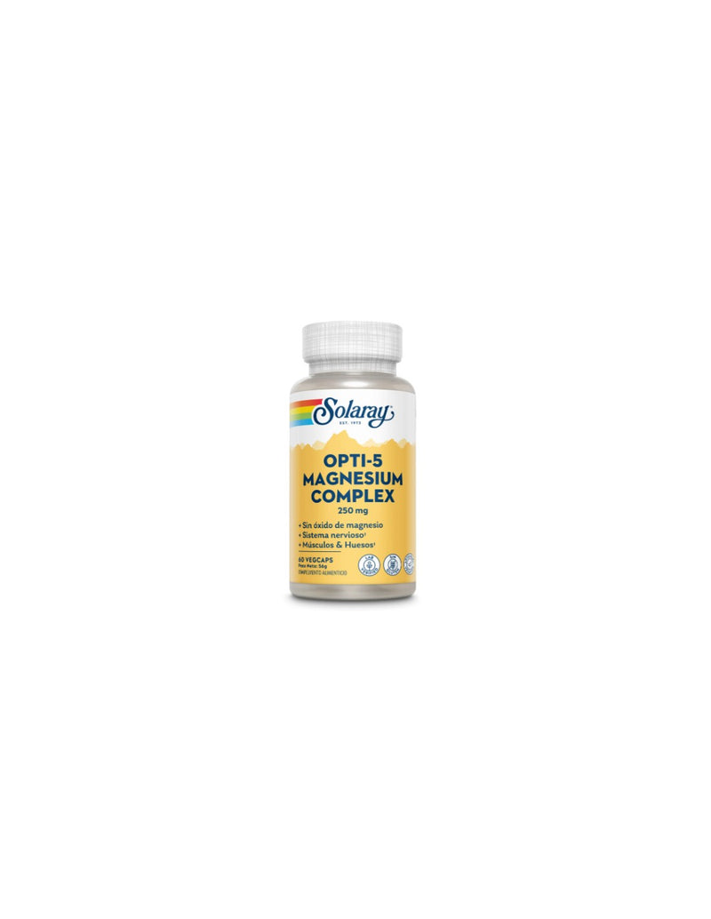 Complex Magnesium Opti-5 Solaray | 5 Fuentes de Magnesio | 60 Cápsulas